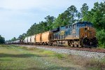 CSX 3291 leads M452 (Miami to Waycross) north through Folkston 
